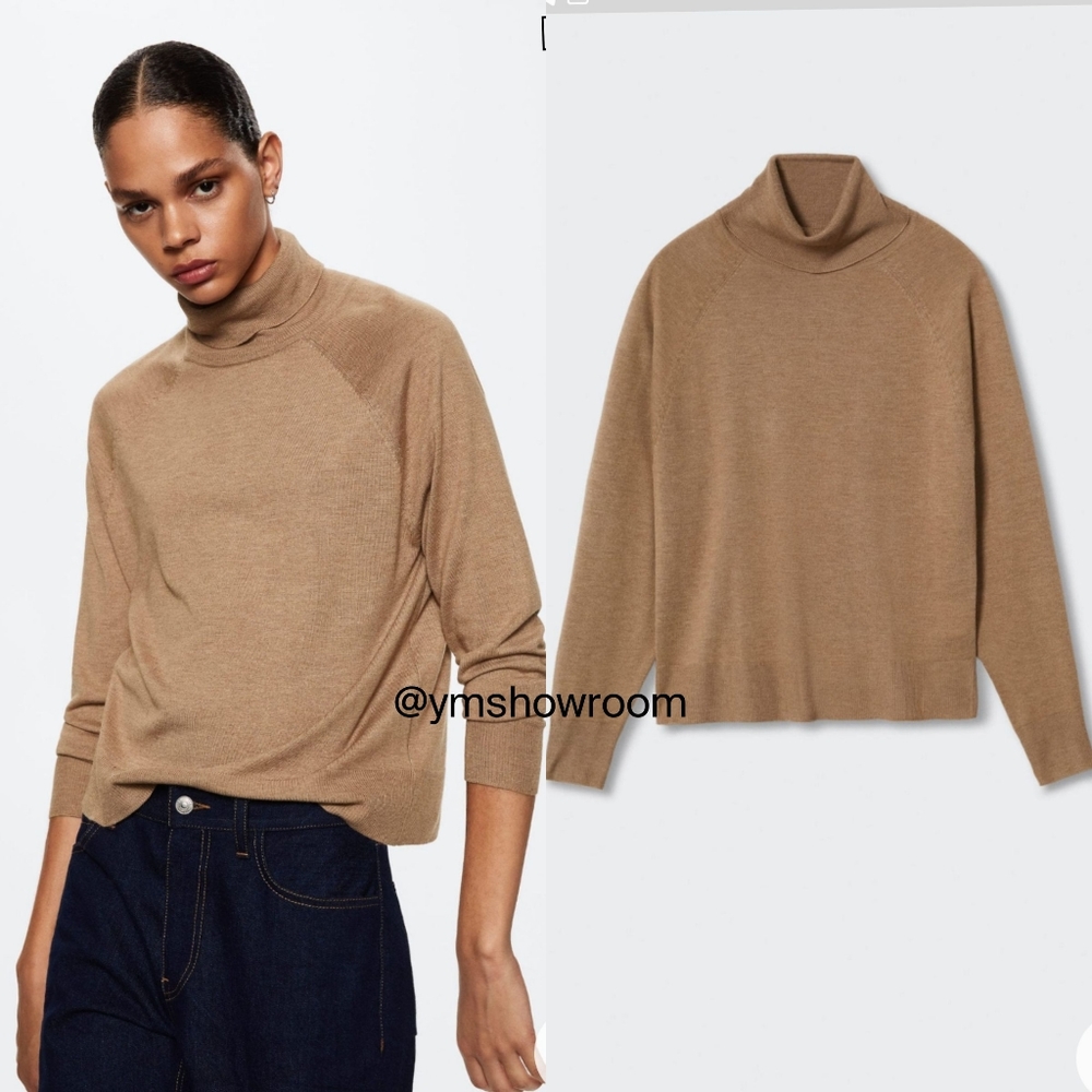 003 MANGO fine knit turtleneck